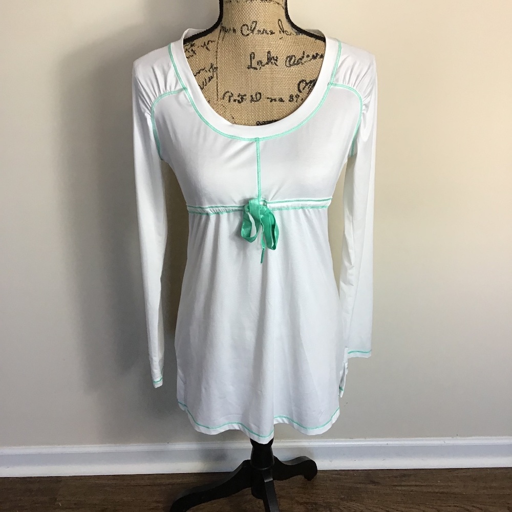 PrAna White Long Sleeve Top